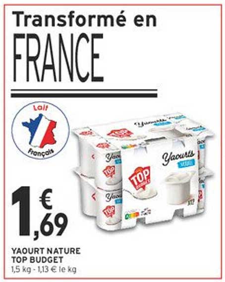 YAOURT NATURE TOP BUDGET