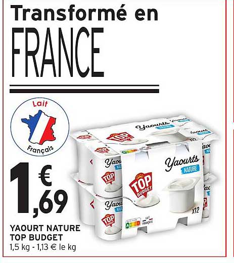 YAOURT NATURE TOP BUDGET