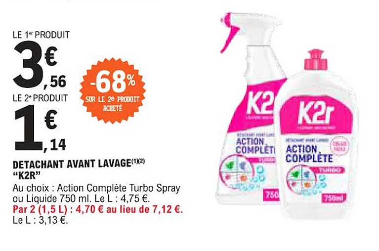 DÉTACHANT AVANT LAVAGE "K2R"