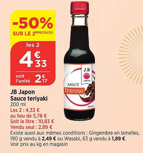 JB Japon Sauce teriyaki