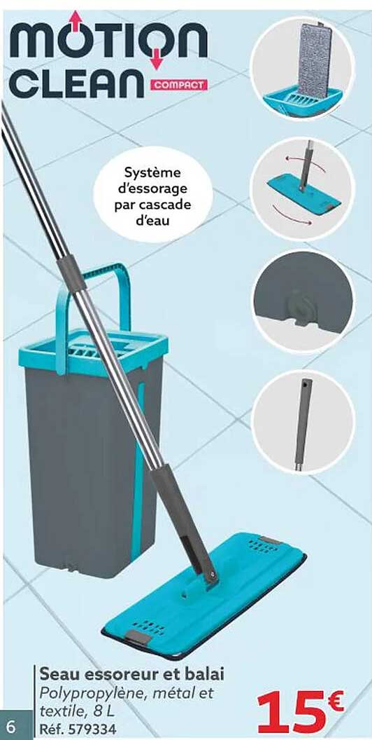 Seau essoreur et balai