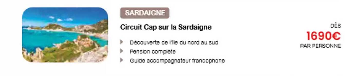 Circuit Cap sur la Sardaigne