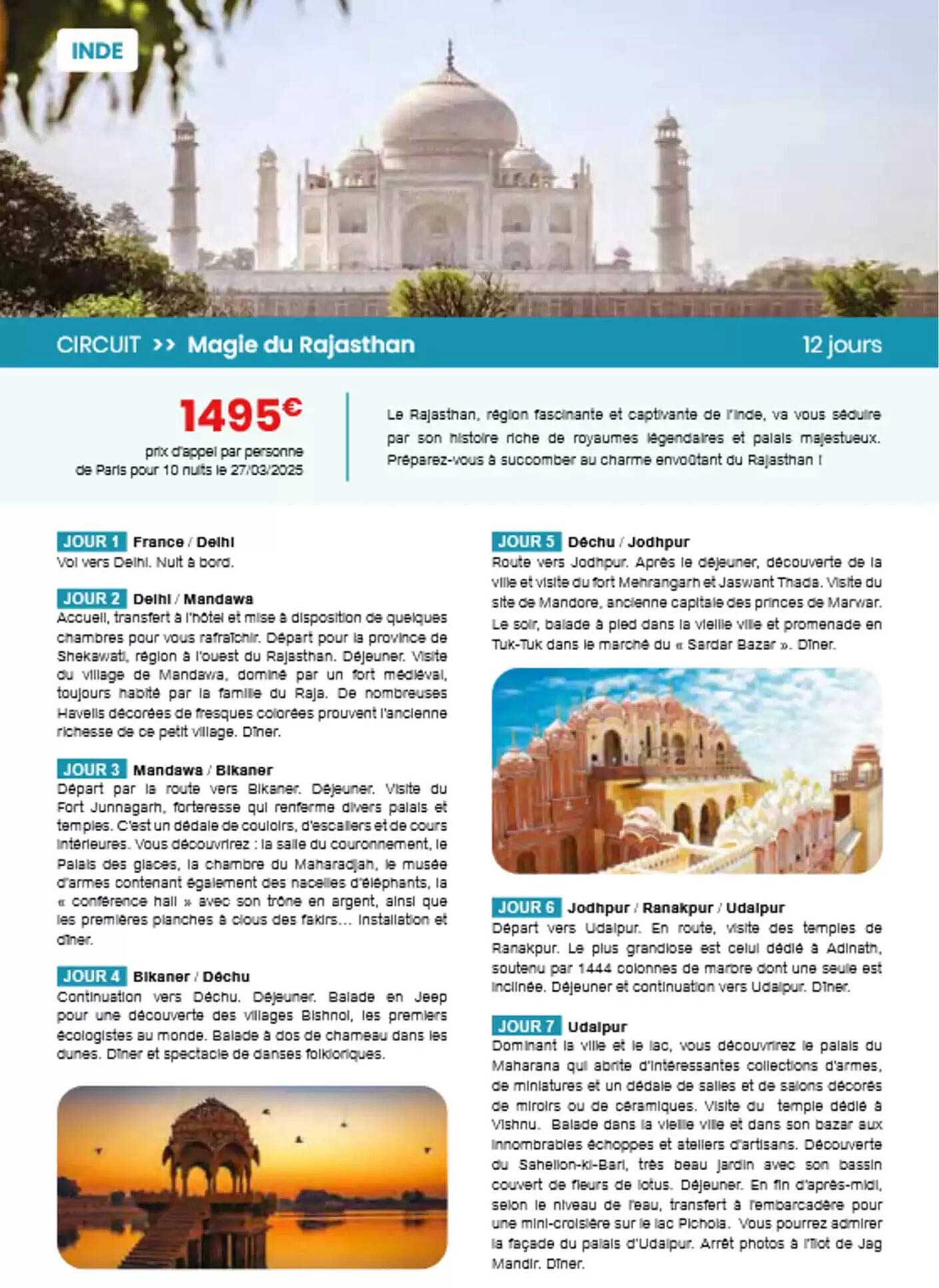 Circuit Magie du Rajasthan