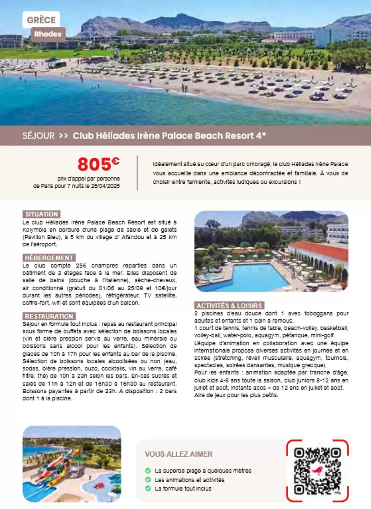 Club Hélïades Irène Palace Beach Resort 4*