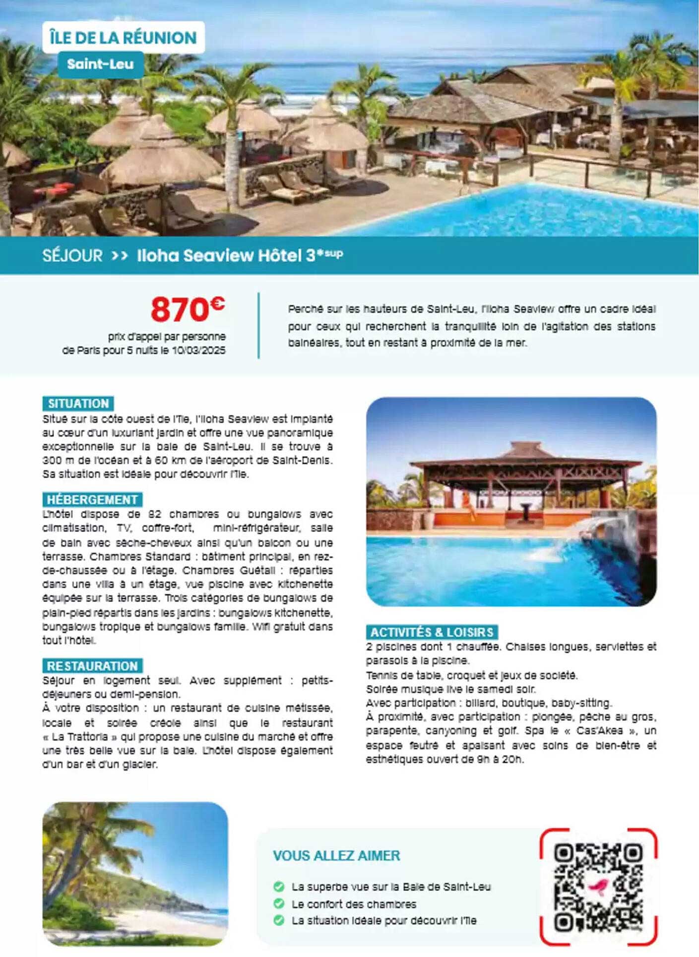 Séjour Iloha Seaview Hôtel 3*sup