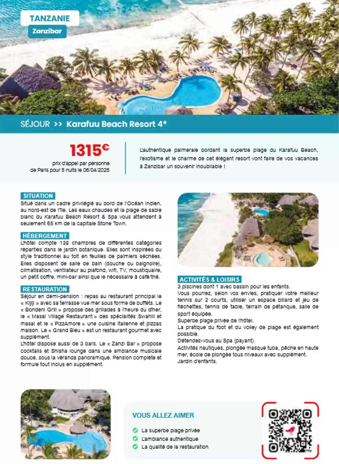 Séjour >> Karafuu Beach Resort 4*