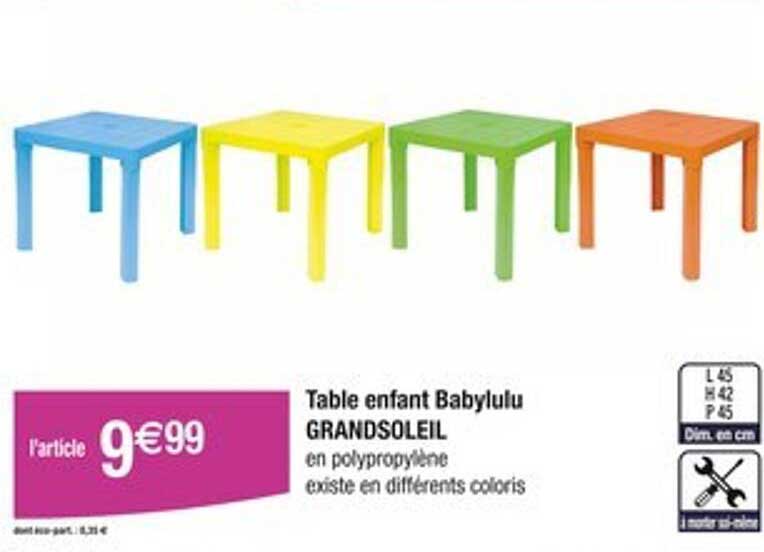 Table enfant Babylulu GRANDSOLEIL