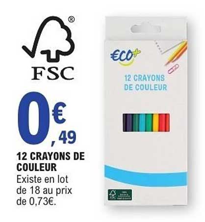 12 CRAYONS DE COULEUR