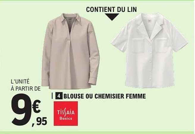 4 BLOUSE OU CHEMISIER FEMME