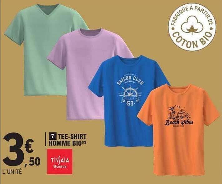 7 TEE-SHIRT HOMME BIO