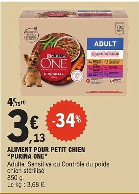 ALIMENT POUR PETIT CHIEN "PURINA ONE"