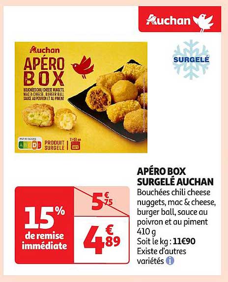 APÉRO BOX SURGELÉ AUCHAN