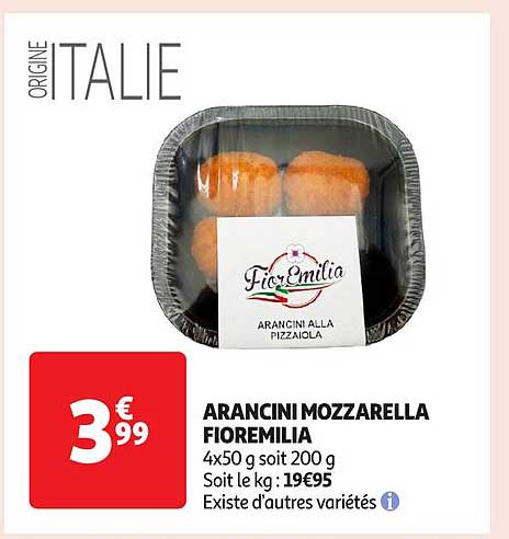 ARANCINI MOZZARELLA FIOREMILIA