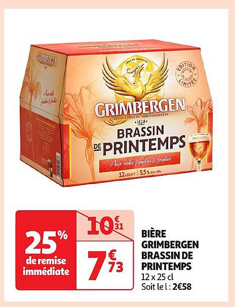 BIÈRE GRIMBERGEN BRASSIN DE PRINTEMPS
