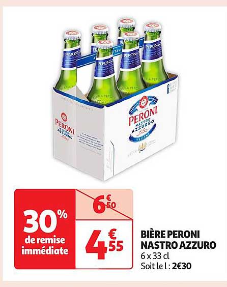 BIÈRE PERONI NASTRO AZZURRO 6 x 33 cl