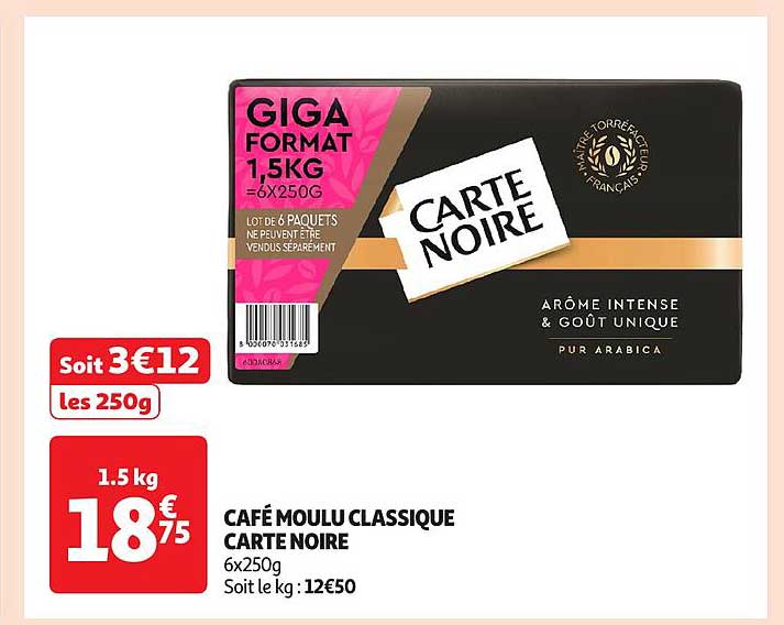 CAFÉ MOULU CLASSIQUE CARTE NOIRE