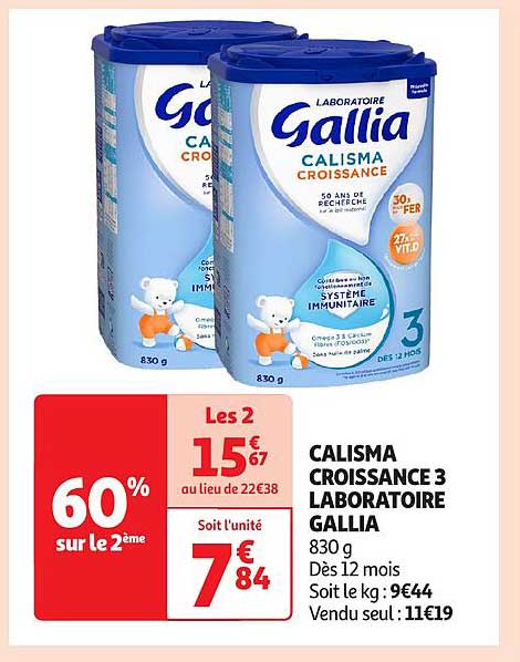 CALISMA CROISSANCE 3 LABORATOIRE GALLIA