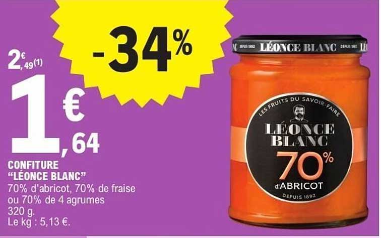 Confiture "Léonce Blanc" 70% d'Abricot