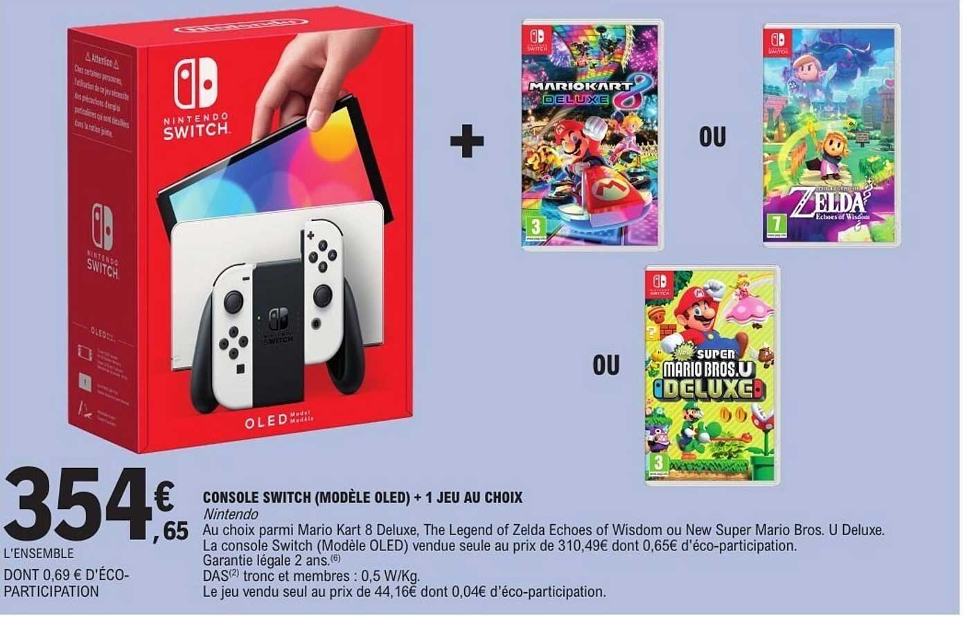 CONSOLE SWITCH (MODÈLE OLED) + 1 JEU AU CHOIX