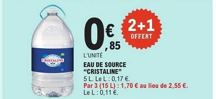 EAU DE SOURCE "CRISTALINE"