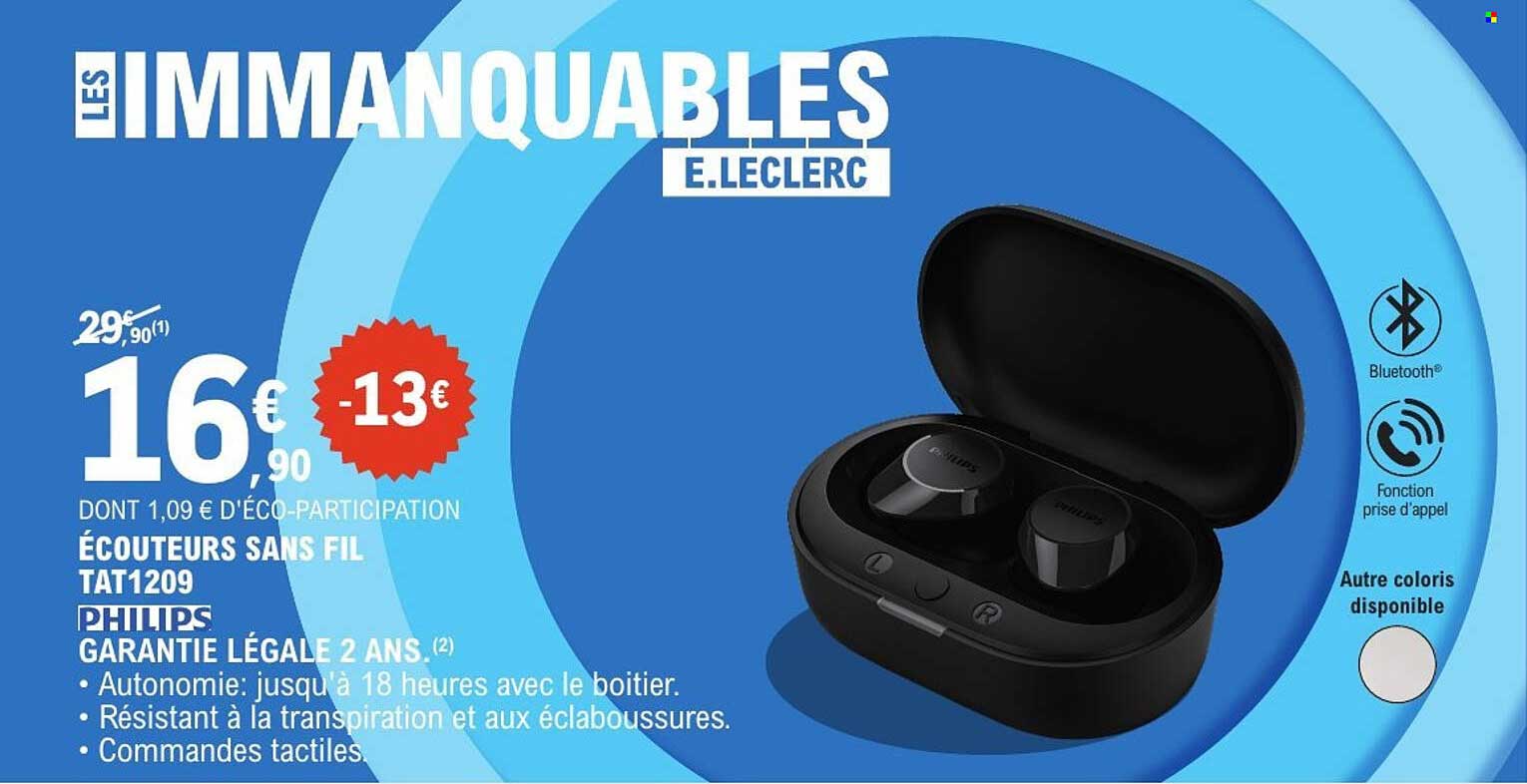 ÉCOUTEURS SANS FIL TAT1209 PHILIPS