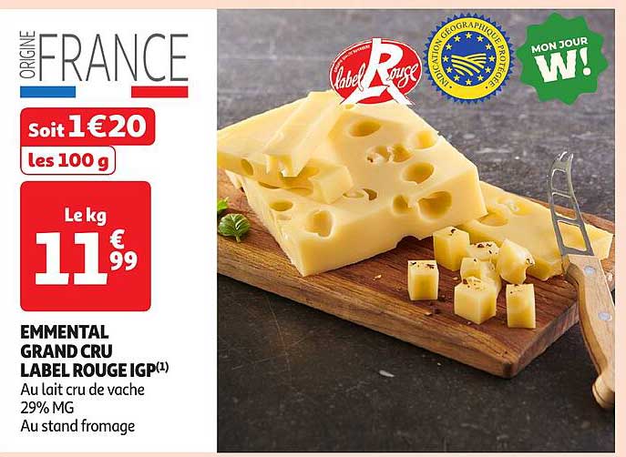 EMMENTAL GRAND CRU LABEL ROUGE IGP
