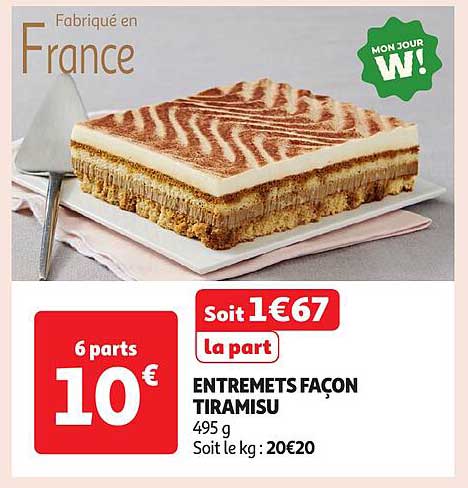 ENTREMEMTS FAÇON TIRAMISU