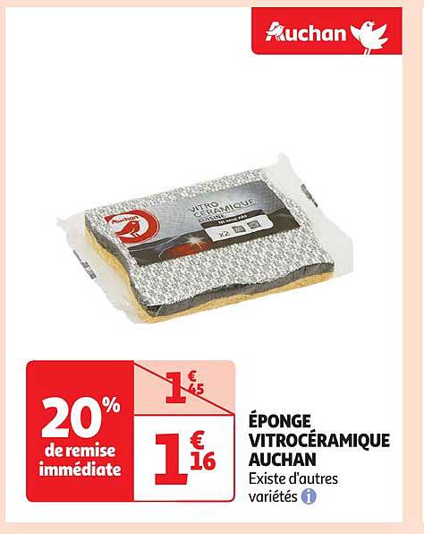 ÉPONGE VITROCÉRAMIQUE AUCHAN