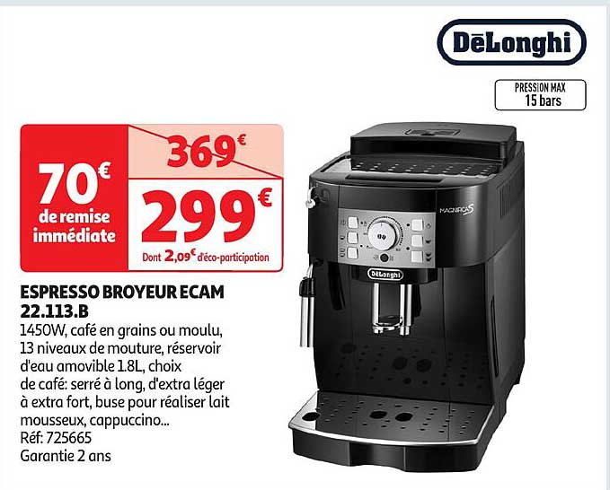 ESPRESSO BROYEUR ECAM 22.113.B