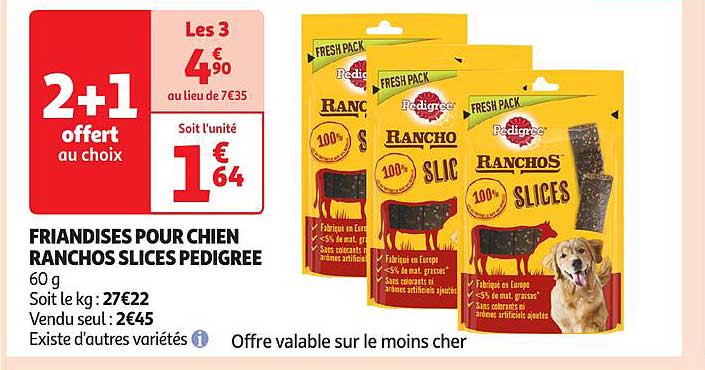 FRIANDISES POUR CHIEN RANCHOS SLICES PEDIGREE