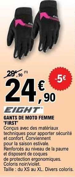 GANTS DE MOTO FEMME 'FIRST'