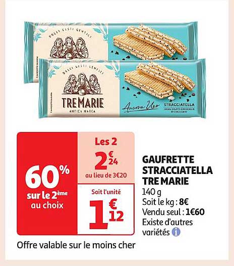 GAUFRETTE STRACCIATELLA TRE MARIE