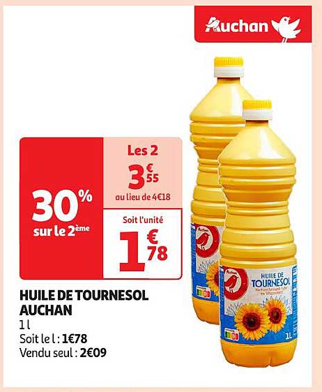 HUILE DE TOURNESOL AUCHAN