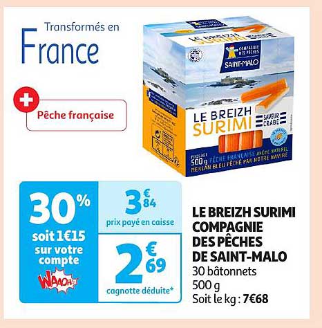 LE BREIZH SURIMI COMPAGNIE DES PÊCHES DE SAINT-MALO