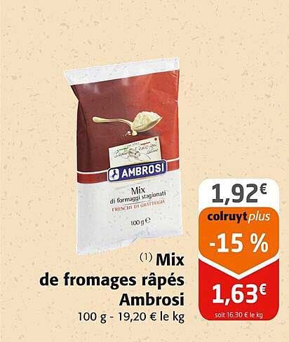 Mix de fromages râpés Ambrosi