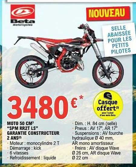 MOTO 50 CM³ "SPM RRZ LS" GARANTIE CONSTRUCTEUR 2 ANS