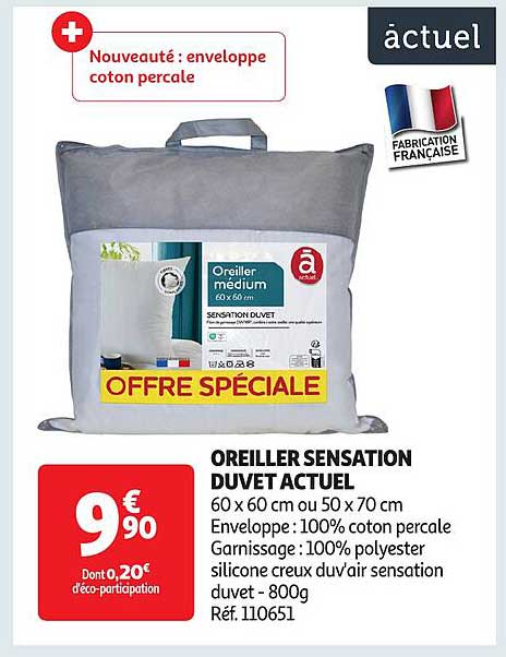 OREILLER SENSATION DUVET ACTUEL
