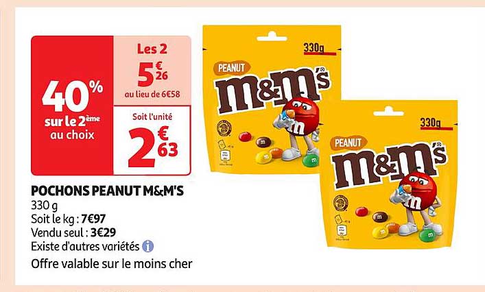 POCHONS PEANUT M&M'S