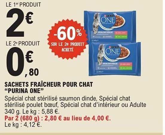 Sachets fraîcheur pour chat “Purina One”