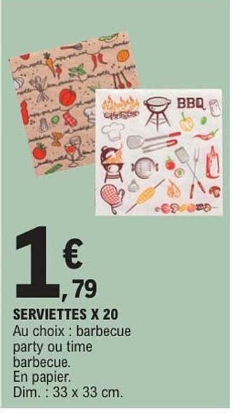 SERVIETTES X 20
