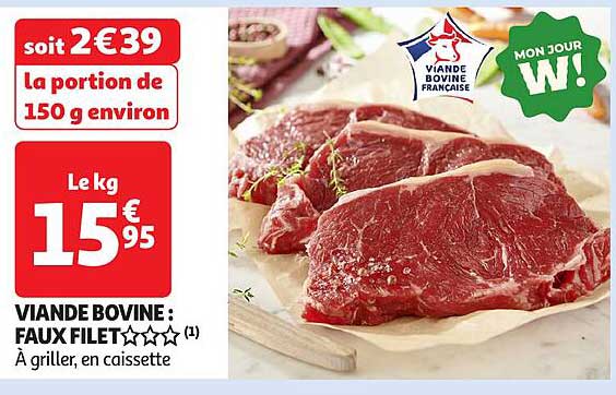 VIANDE BOVINE : FAUX FILET
