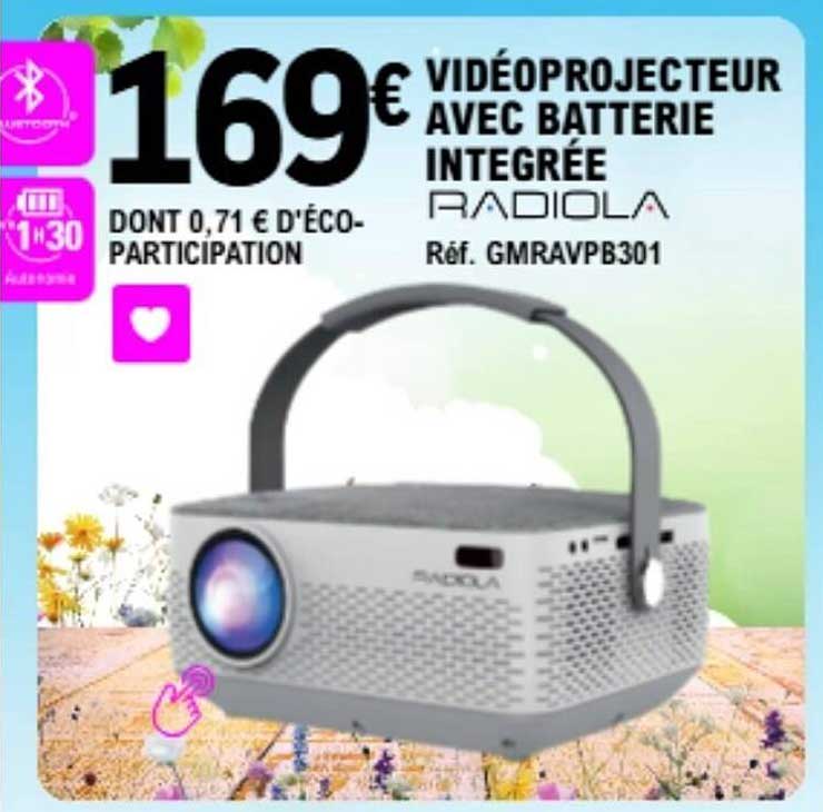 VIDÉPROJECTEUR AVEC BATTERIE INTÉGRÉE RADIOLA