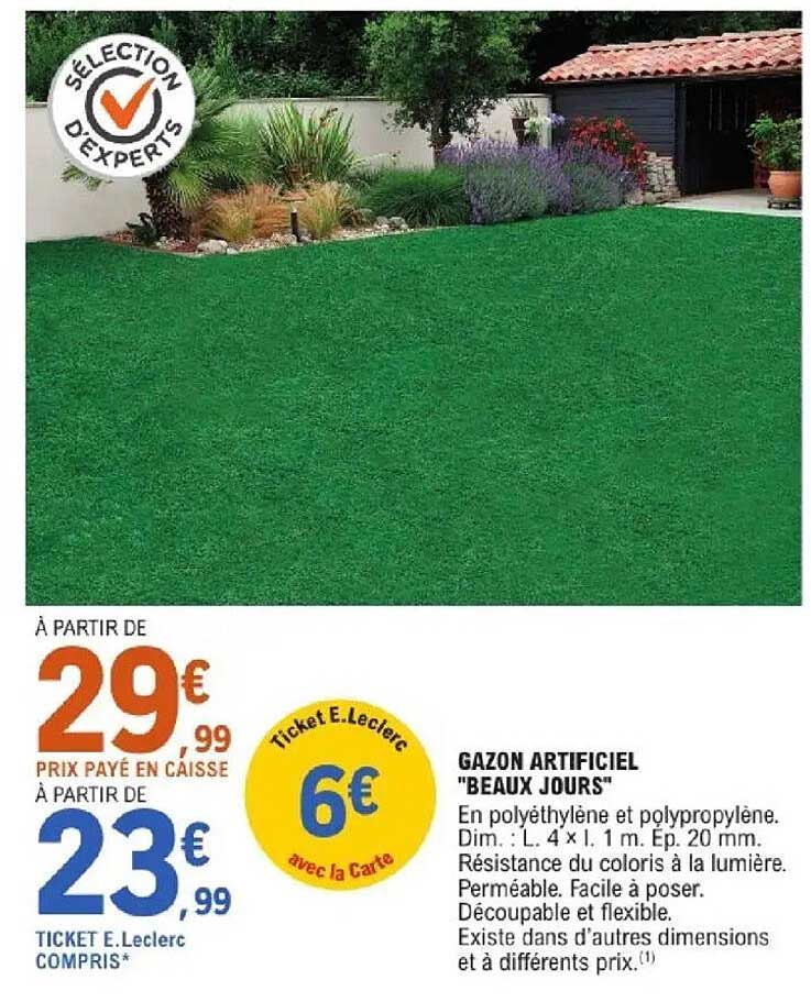 GAZON ARTIFICIEL "BEAUX JOURS"