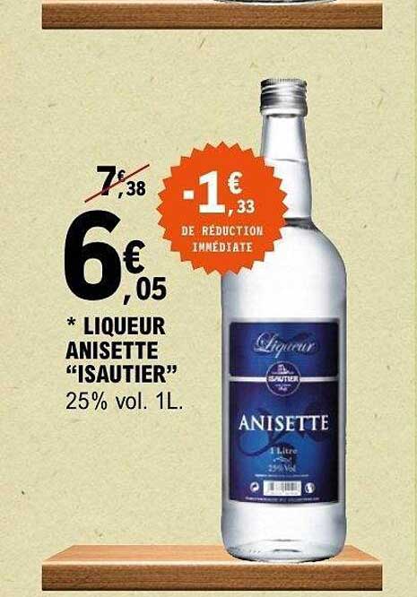 LIQUEUR ANISETTE “ISAUTIER” 25% vol. 1L.