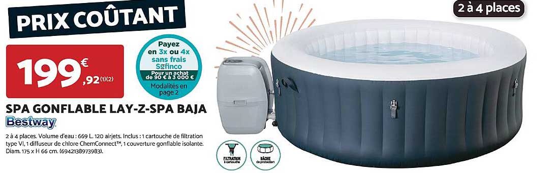 SPA GONFLABLE LAY-Z-SPA BAJA Bestway