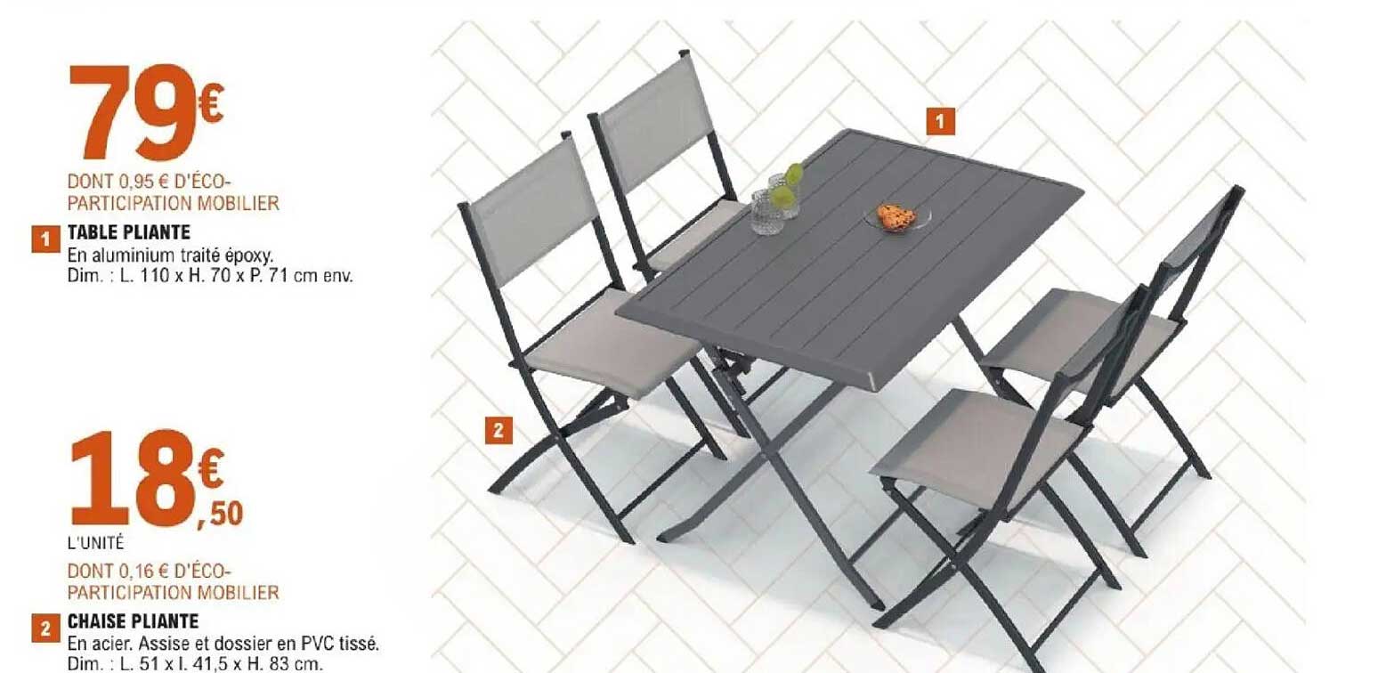Leclerc Table Pliante