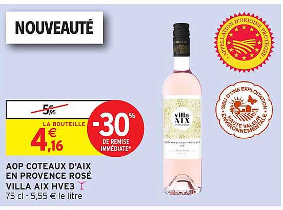 AOP COTEAUX D'AIX EN PROVENCE ROSÉ VILLA AIX HVE3