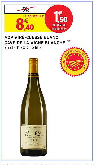 AOP VIRÉ-CLESSÉ BLANC CAVE DE LA VIGNE BLANCHE