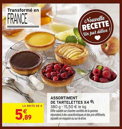 ASSORTIMENT DE TARTELETTES X4