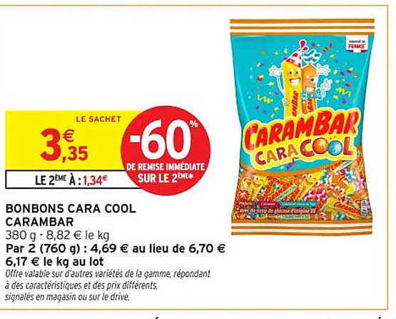 BONBONS CARA COOL CARAMBAR